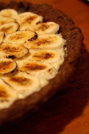 crostata ganache e banane