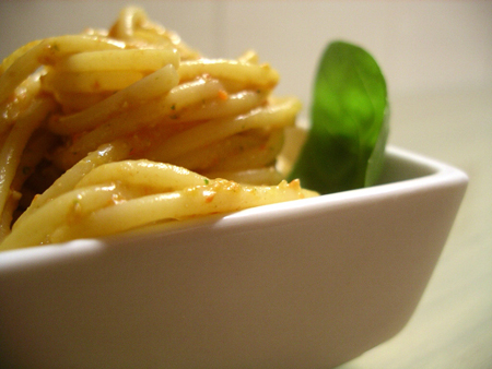 spaghetti peperoni zucchine