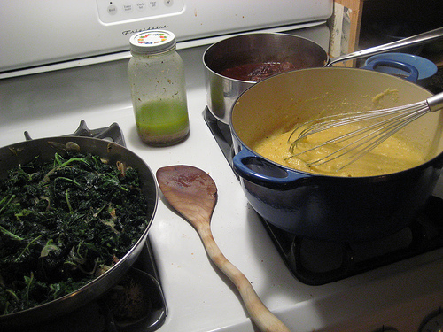 polenta provola e spinaci