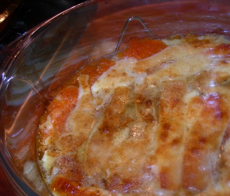 gratin di zucca rossa e formaggio