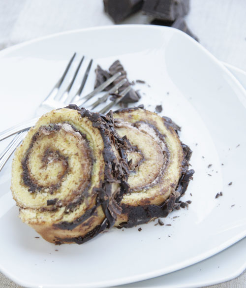 Rotolo crema pistacchio cioccolato fondente