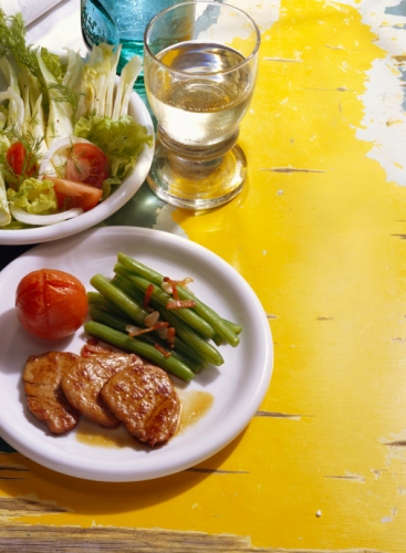 ricette secondi veloci facili scaloppine all'aceto fagiolini