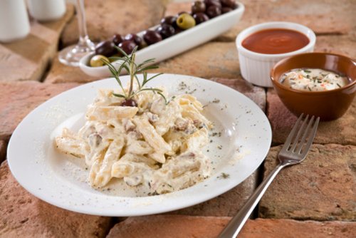 penne ricotta mandorle funghi primi piatti formaggi