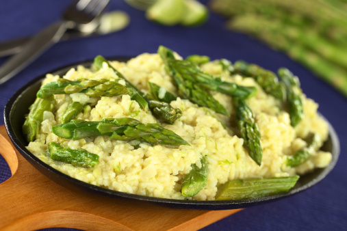 risotto asparagi mandorle primo stagione