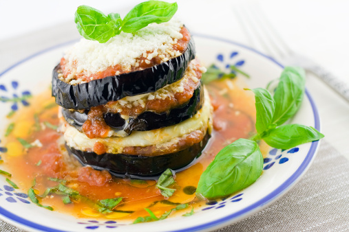 Torrette melanzane mozzarella pomodoro