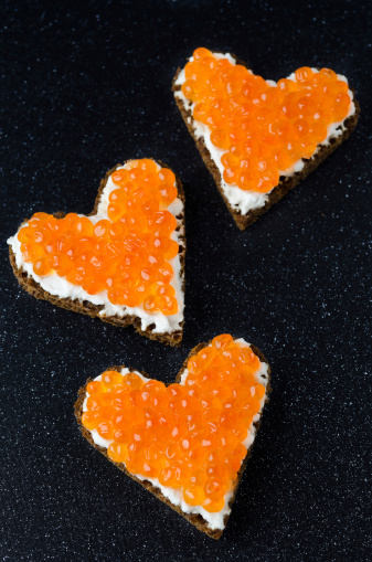 Tartine veloci aperitivo San Valentino