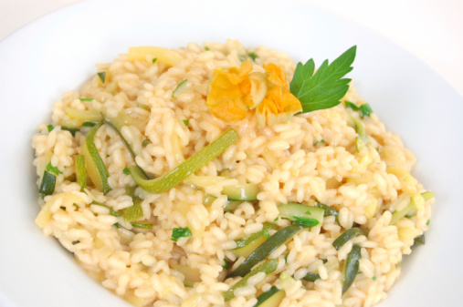 Risotto zucchine fiori zucca