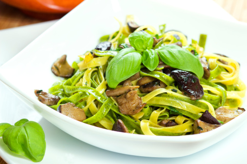 Tagliatelle verdi funghi porcini