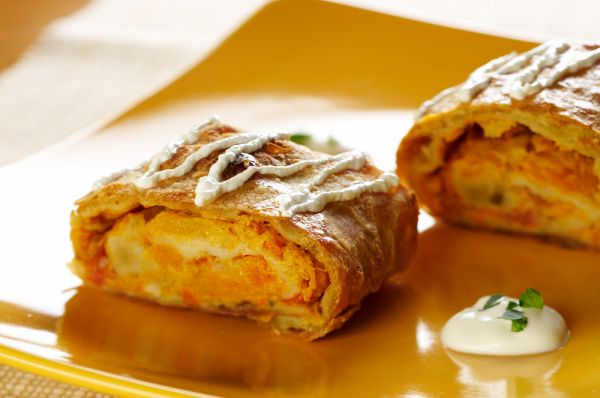 Mini strudel di ricotta e zucca