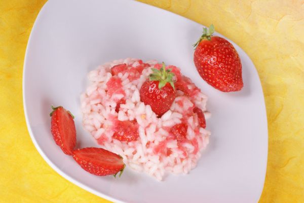 Risotto alle fragole e prosecco