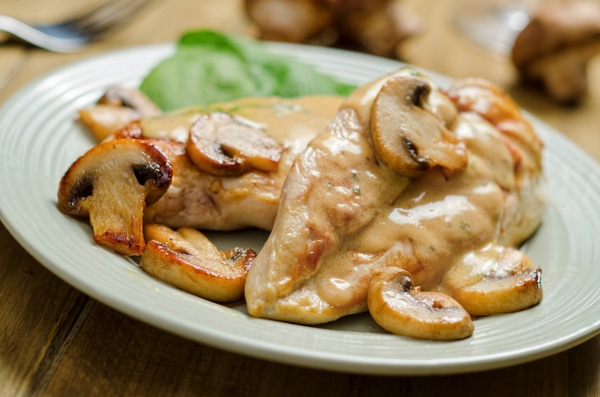 petto pollo funghi champignon panna