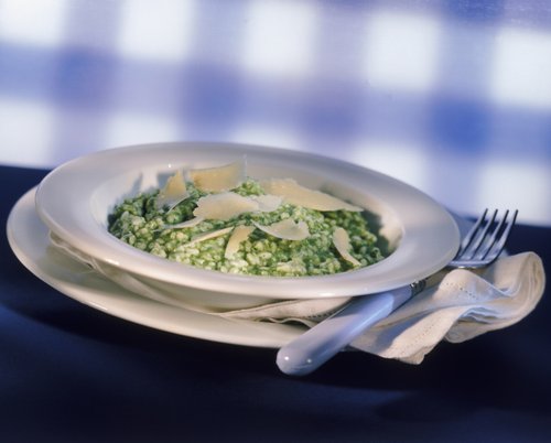 risotto spinaci scamorza primo facile gustoso bimby