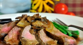 Arrosto vitello funghi mele