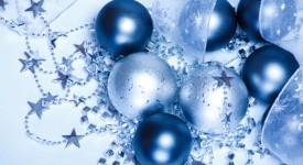 decorazioni tavola natale argento blu