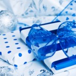 decorazioni tavola natale argento blu