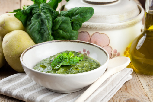 zuppa riso spinaci champignon primo piatto leggero caldo