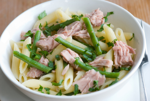 Insalata pasta fagiolini tonno profumo limone