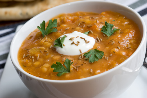 Zuppa fredda lenticchie peperoni