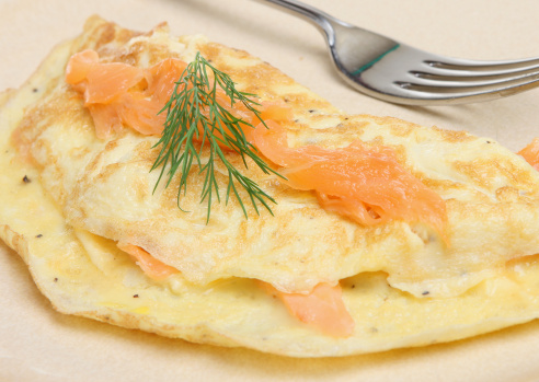 Frittata caprino salmone