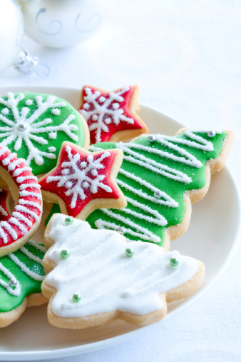 Biscotti Natale decorati pasta zucchero