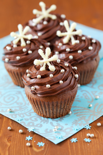 Cupcake natalizi cioccolato