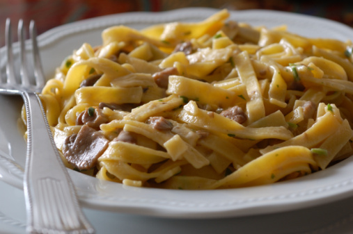 fettuccine boscaiola salsiccia funghi porcini