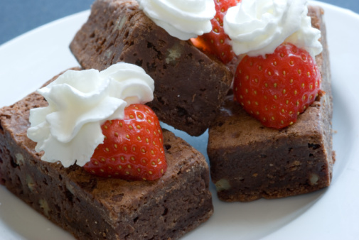 Brownies fragole cioccolato