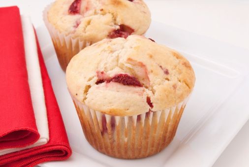 Muffin fragole cioccolato bianco