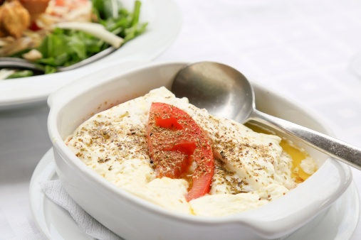 Feta al forno con pomodorini e origano