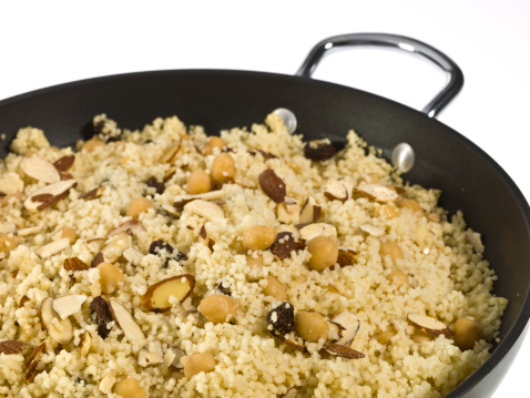 Cous cous farro uvetta zafferano ceci Marco Bianchi