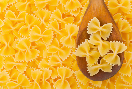 Farfalle ricotta pancetta piselli Gordon Ramsey