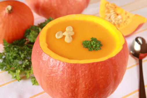 Zuppa zucca fagioli cannellini Halloween