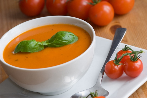 zuppa pomodoro forno basilico
