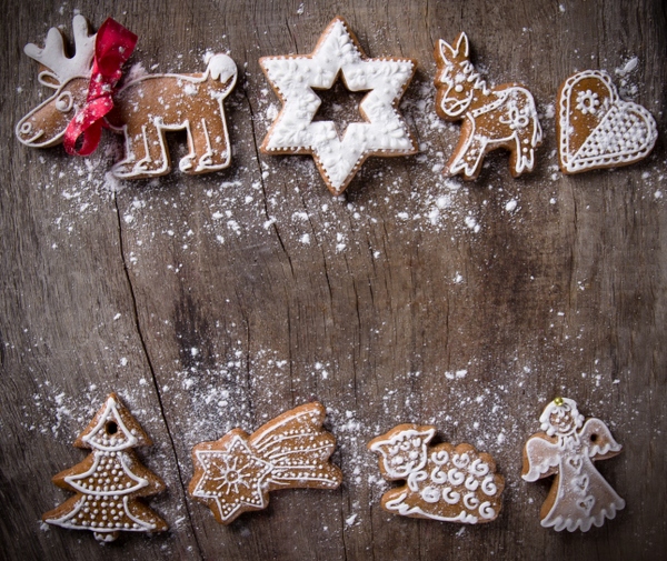 biscotti per decorare l'albero di Natale
