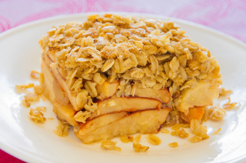 Crumble di mele con avena