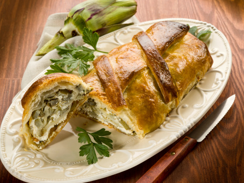 Strudel salato di carciofi per Pasquetta