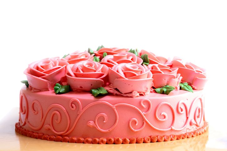 Torta decorata con rose