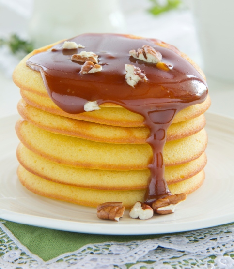 pancakes con Nutella vegana