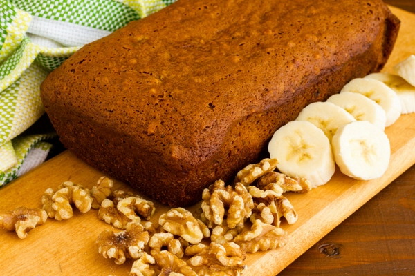 plumcake alle banane e cioccolato con le noci