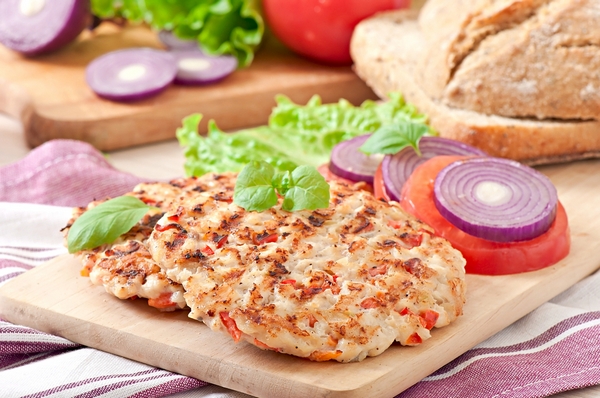 hamburger di pollo al forno