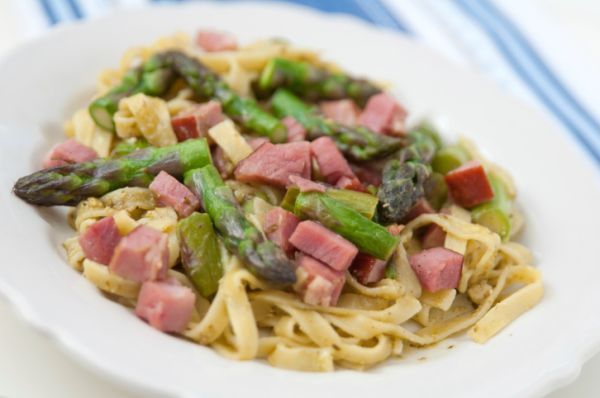 Tagliatelle asparagi prosciutto crudo