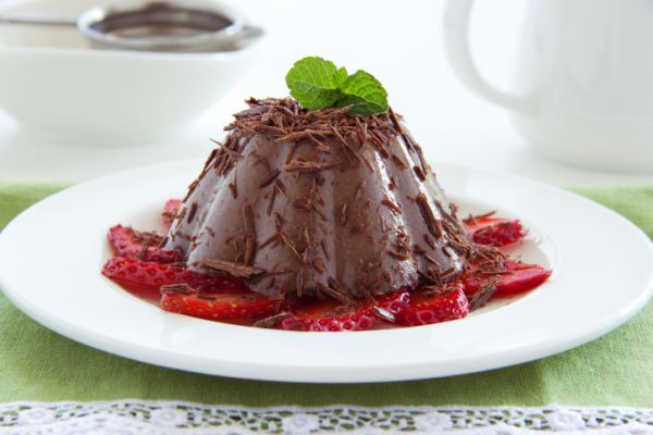 Panna cotta cioccolato fragole