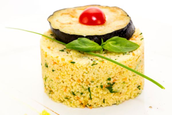 Cous cous pesto melanzane