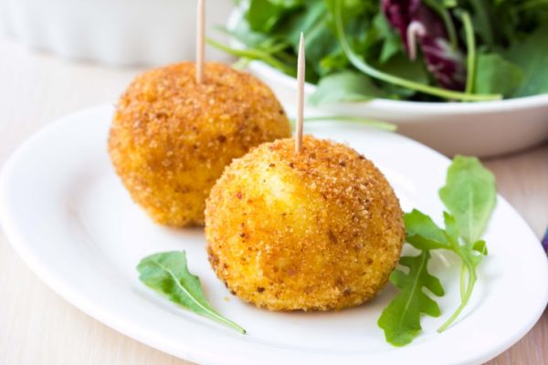 Arancini zucca scamorza speck