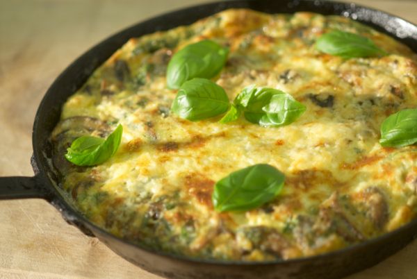 Frittata salsiccia spinaci brie