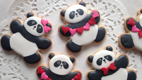 Come decorare biscotti panda San Valentino video