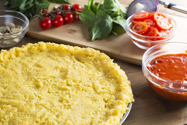 pizza polenta forno salsiccia