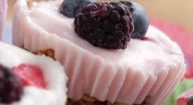 Mini frozen yogurt con granola (VIDEO)