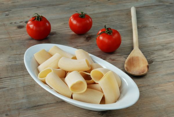 pasta, paccheri, Paccheri al tonno con pomodorini e zenzero