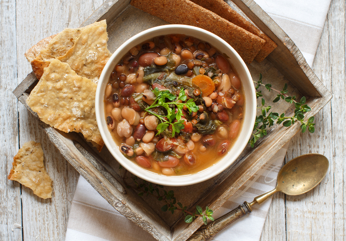 zuppa di vera e fagioli